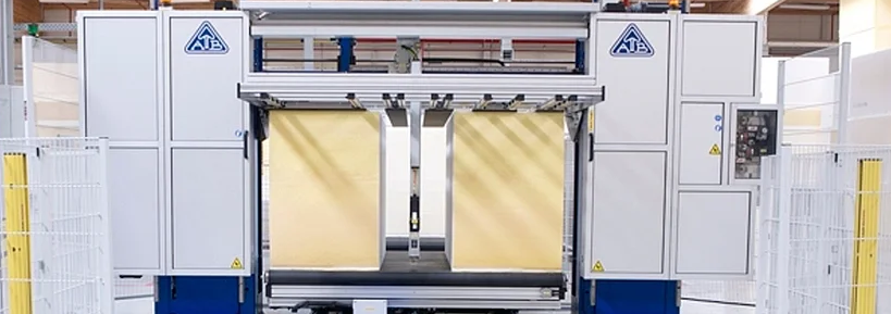 The foam cutting machine for testing and the first implementation of TANGENTA STUDIO